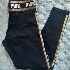 Pink Yoga Leggings Blavk with shakira size L